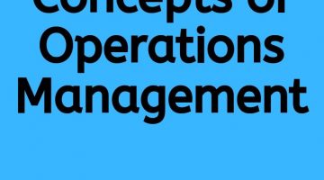 concepts of operations management